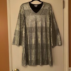 Shimmering gold cocktail dress